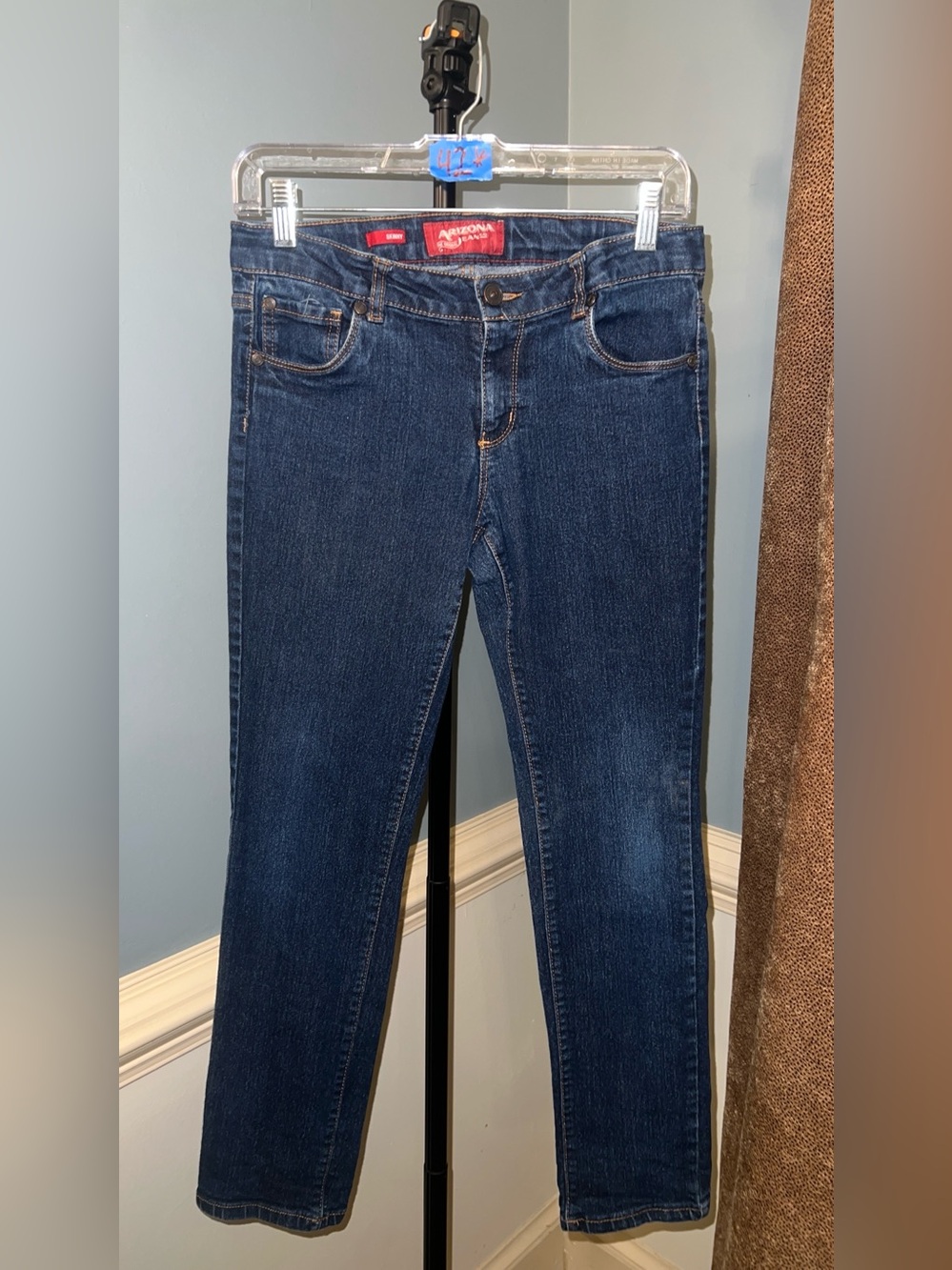 Arizona Jean Company Girls' Dark Wash Blue Denim Jeans